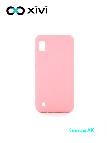 Накладка задняя Xivi для SAMSUNG Galaxy A10 A105, Silicon Case, силикон, матовая, №19, цвет розовый 1