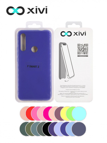 Накладка задняя Xivi для HUAWEI Y9 PRIME P SMART Z, Silicon Case, силикон, матовая, №47, цвет синий 5