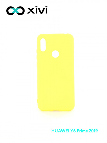 Накладка задняя Xivi для HUAWEI Y6 PRIME 2019 Y6S, Silicon Case, силикон, матовая, №41, цвет жёлтый 1