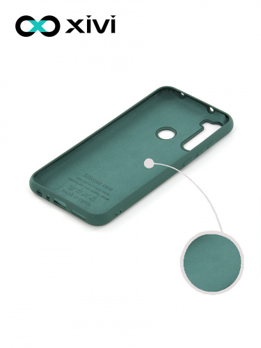 Накладка задняя Xivi для XIAOMI Redmi Note 8T, Silicon Case, силикон, матовая, №46, цвет изумрудный 2