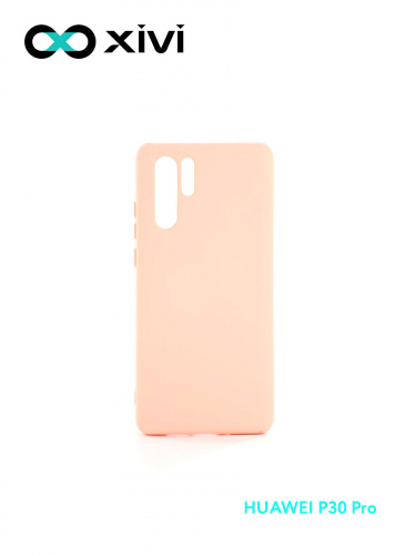 Накладка задняя Xivi для HUAWEI P30 Pro, Silicon Case, силикон, матовая, №30, цвет розовый 1