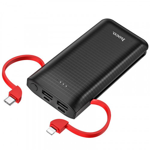 hoco-j67-rill-power-bank-10000mah-cables-black