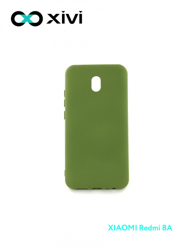 Накладка задняя Xivi для XIAOMI REDMI 8A, Silicon Case, силикон, матовая, №57, цвет зелёный 1