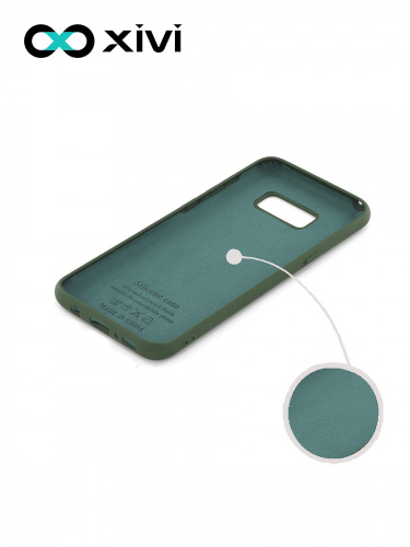 Накладка задняя Xivi для SAMSUNG Galaxy S8 Plus, Silicon Case, силикон, матовая, №59, цвет темно-зеленый 2