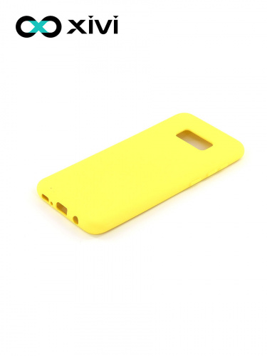 Накладка задняя Xivi для SAMSUNG Galaxy S8, Silicon Case, силикон, матовая, №41, цвет жёлтый 3