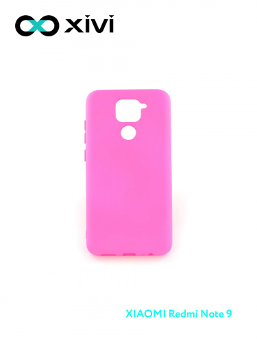 Накладка задняя Xivi для XIAOMI REDMI NOTE 9, Silicon Case, силикон, матовая, №33, цвет розовый 1