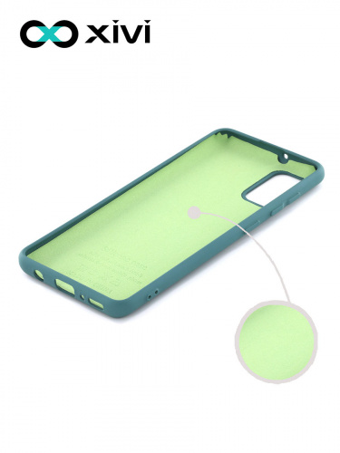 Накладка задняя Xivi для SAMSUNG Galaxy A41, Silicon Case, силикон, матовая, №56, цвет зелёный 2