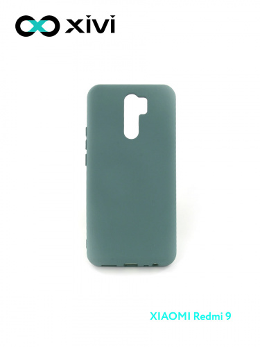 Накладка задняя Xivi для XIAOMI Redmi 9, Silicon Case, силикон, матовая, №56, цвет зелёный 1
