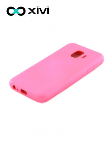 Накладка задняя Xivi для SAMSUNG Galaxy J2 CORE J260, Silicon Case, силикон, матовая, №33, цвет розовый 3