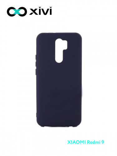 Накладка задняя Xivi для XIAOMI Redmi 9, Silicon Case, силикон, матовая, №2, цвет индиго, тёмный 1