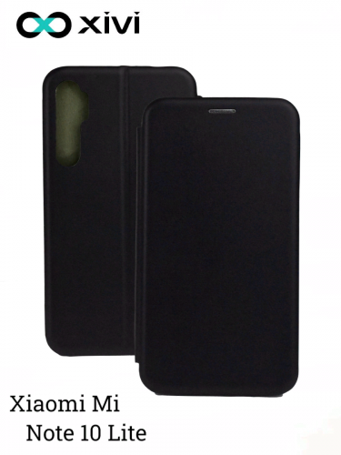 Чехол-книжка Xivi для XIAOMI MI Note 10 lite, Fashion Case, на магните, экокожа, цвет чёрный 1