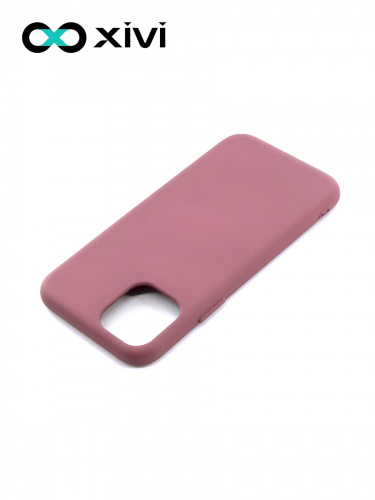 Накладка задняя Xivi для APPLE iPhone 11 Pro, Silicon Case, силикон, матовая, №73, цвет винный 4