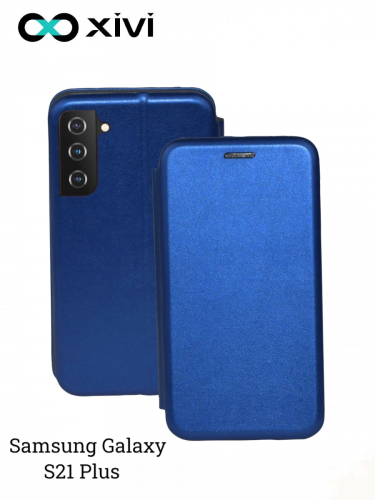Чехол-книжка Xivi для SAMSUNG Galaxy S21 Plus, Fashion Case, на магните, экокожа, цвет синий 1