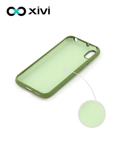Накладка задняя Xivi для HUAWEI Y5 (2019) 8S, Silicon Case, силикон, матовая, №57, цвет зелёный 2