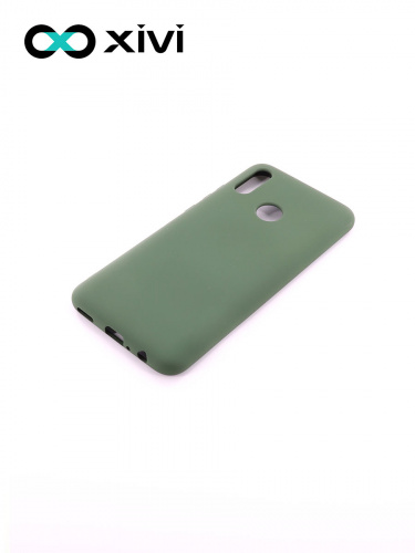 Накладка задняя Xivi для HUAWEI P Smart (2019), Silicon Case, силикон, матовая, №59, цвет темно-зеленый 3