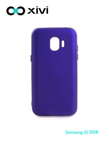 Накладка задняя Xivi для SAMSUNG Galaxy J2 2018 J250G, Silicon Case, силикон, матовая, №17, цвет фиолетовый 1