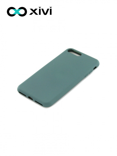 Накладка задняя Xivi для APPLE iPhone 7 8 Plus, Silicon Case, силикон, матовая, №56, цвет зелёный 3