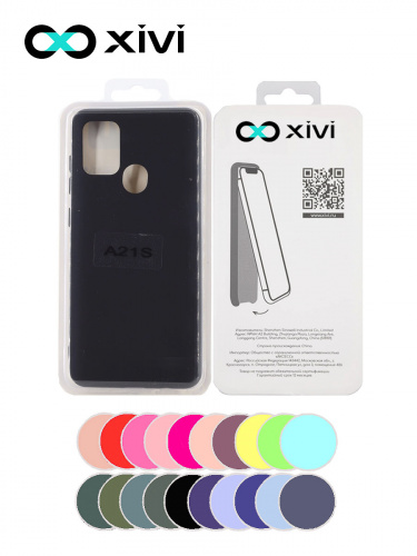 Накладка задняя Xivi для SAMSUNG Galaxy A21S, Silicon Case, силикон, матовая, №1, цвет чёрный 5
