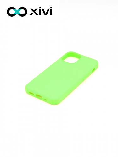 Накладка задняя Xivi для APPLE iPhone 12 5.4, Silicon Case, силикон, матовая, №61, цвет салатовый 3