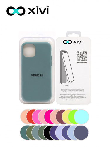 Накладка задняя Xivi для APPLE iPhone 11 Pro, Silicon Case, силикон, матовая, №56, цвет зелёный 5