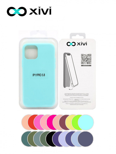 Накладка задняя Xivi для APPLE iPhone 11 Pro, Silicon Case, силикон, матовая, №8, цвет голубой 5