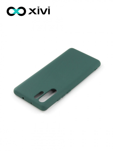 Накладка задняя Xivi для HUAWEI P30 Pro, Silicon Case, силикон, матовая, №46, цвет изумрудный 4