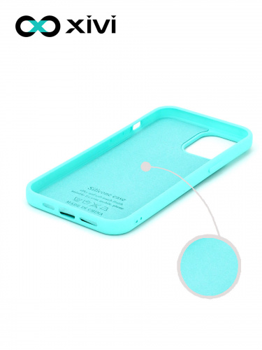 Накладка задняя Xivi для APPLE iPhone 12 6.1 6.1 Pro, Silicon Case, силикон, матовая, №8, цвет голубой 2
