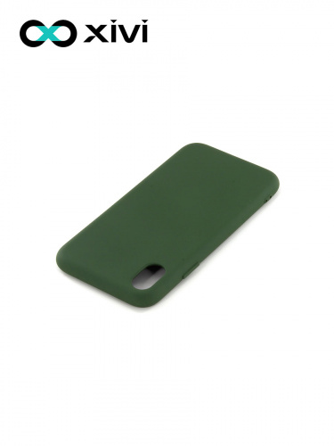 Накладка задняя Xivi для APPLE iPhone XR, Silicon Case, силикон, матовая, №59, цвет темно-зеленый 4