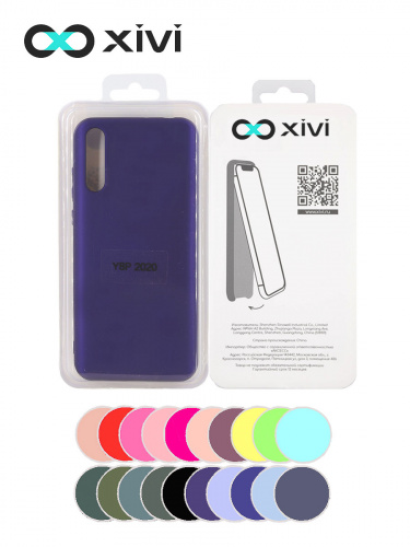 Накладка задняя Xivi для HUAWEI Y8P 2020 P SMART S, Silicon Case, силикон, матовая, №17, цвет фиолетовый 5