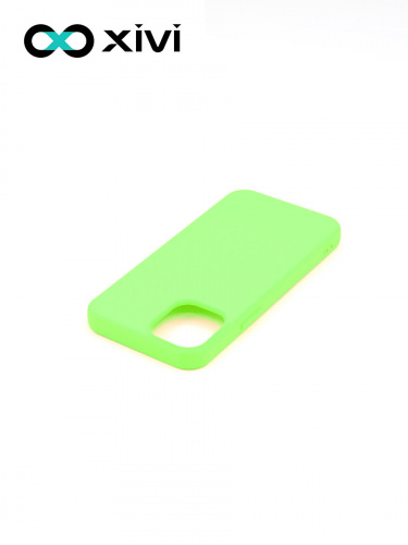 Накладка задняя Xivi для APPLE iPhone 12 5.4, Silicon Case, силикон, матовая, №61, цвет салатовый 4