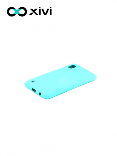 Накладка задняя Xivi для SAMSUNG Galaxy A10 A105, Silicon Case, силикон, матовая, №8, цвет голубой 3