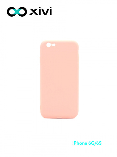 Накладка задняя Xivi для APPLE iPhone 6 6S (4.7), Silicon Case, силикон, матовая, №30, цвет розовый 10