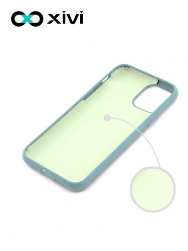 Накладка задняя Xivi для APPLE iPhone 11 Pro, Silicon Case, силикон, матовая, №56, цвет зелёный 2