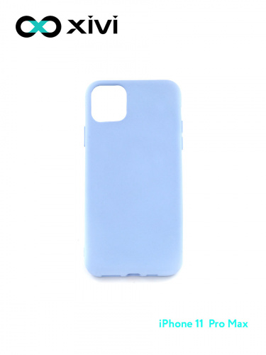 Накладка задняя Xivi для APPLE iPhone 11 Pro Max, Silicon Case, силикон, матовая, №42, цвет сиреневый 10