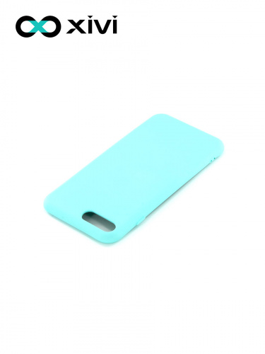 Накладка задняя Xivi для APPLE iPhone 7 8 Plus, Silicon Case, силикон, матовая, №8, цвет голубой 4