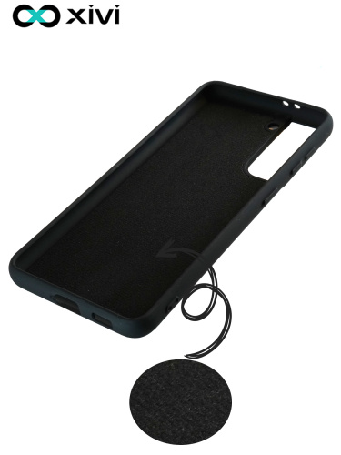 Накладка задняя Xivi для SAMSUNG  Galaxy S21, Silicon Case, силикон, матовая, №1, цвет чёрный (1)