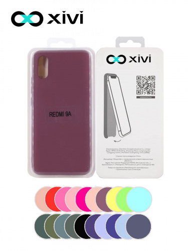 Накладка задняя Xivi для XIAOMI Redmi 9A, Silicon Case, силикон, матовая, №73, цвет винный 5