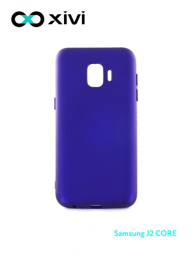 Накладка задняя Xivi для SAMSUNG Galaxy J2 CORE J260, Silicon Case, силикон, матовая, №17, цвет фиолетовый 1