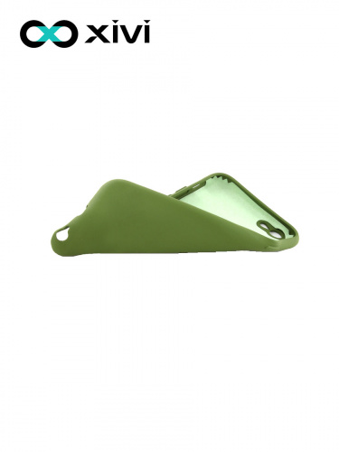 Накладка задняя Xivi для APPLE iPhone 6 6S (4.7), Silicon Case, силикон, матовая, №57, цвет зелёный 6