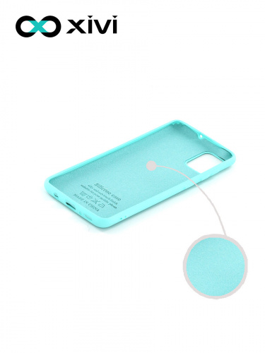Накладка задняя Xivi для SAMSUNG Galaxy A51 5G, Silicon Case, силикон, матовая, №8, цвет голубой 2