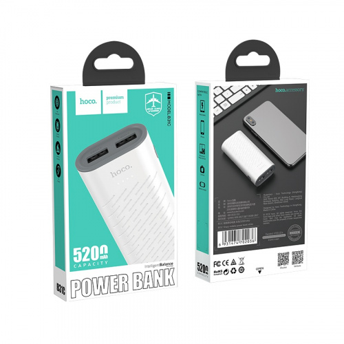 hoco-b31c-sharp-mobile-power-bank-5200mah-white-box