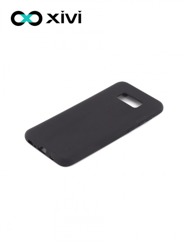 Накладка задняя Xivi для SAMSUNG Galaxy S8, Silicon Case, силикон, матовая, №1, цвет чёрный 3