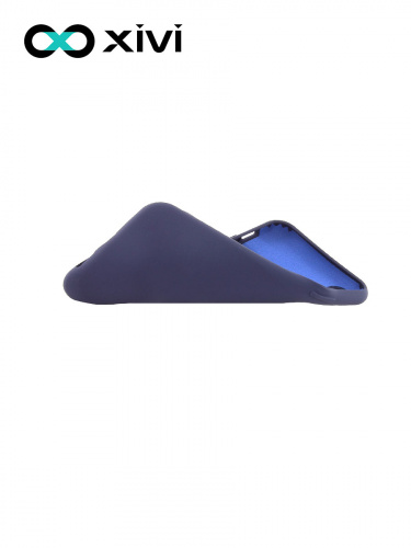 Накладка задняя Xivi для APPLE iPhone X XS, Silicon Case, силикон, матовая, №2, цвет индиго, тёмный 6