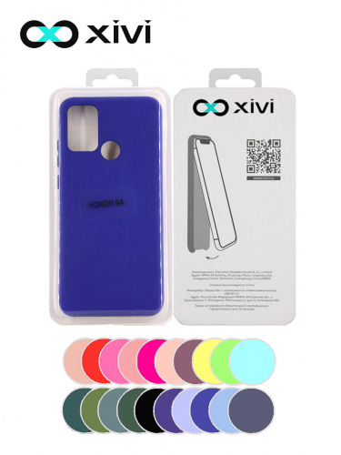 Накладка задняя Xivi для HUAWEI Honor 9A, Silicon Case, силикон, матовая, №47, цвет синий 5