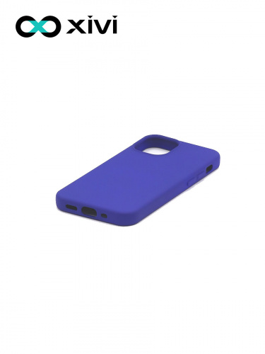 Накладка задняя Xivi для APPLE iPhone 12 5.4, Silicon Case, силикон, матовая, №47, цвет синий 4