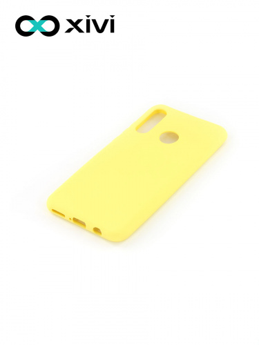 Накладка задняя Xivi для HUAWEI P30 Lite Nova 4E, Silicon Case, силикон, матовая, №41, цвет жёлтый 3