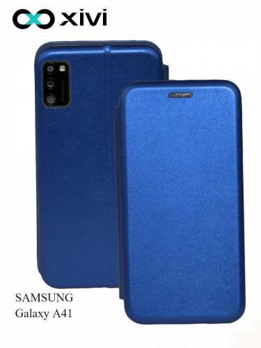 Чехол-книжка Xivi для SAMSUNG Galaxy A41, Fashion Case, на магните, экокожа, цвет синий 1