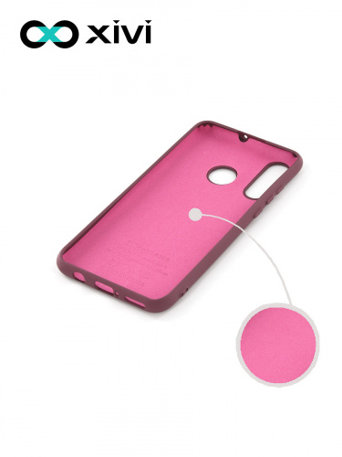 Накладка задняя Xivi для HUAWEI P30 Lite Nova 4E, Silicon Case, силикон, матовая, №73, цвет винный 2