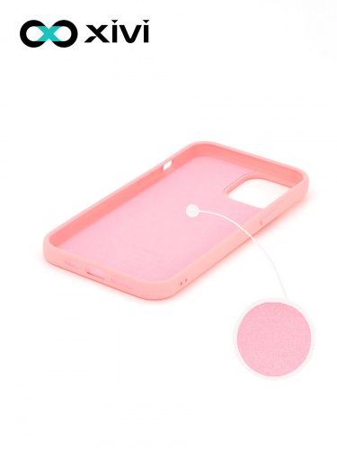 Накладка задняя Xivi для APPLE iPhone 12 6.7, Silicon Case, силикон, матовая, №19, цвет розовый 2