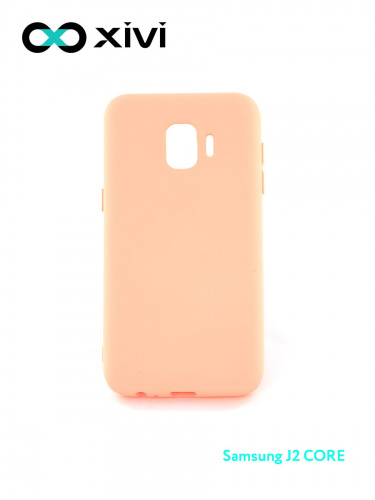 Накладка задняя Xivi для SAMSUNG Galaxy J2 CORE J260, Silicon Case, силикон, матовая, №30, цвет розовый 1